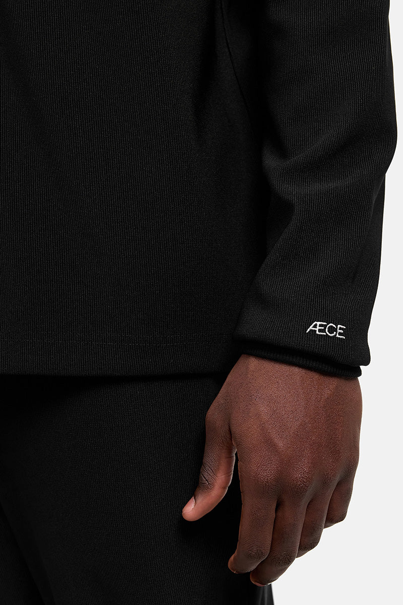 Zip Longsleeve Black